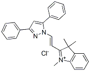 2-[2-(3,5-diphenyl-1H-pyrazol-1-yl)vinyl]-1,3,3-trimethyl-3H-indolium chloride 结构式