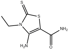 2,3-Dihydro-4-amino-3-ethyl-2-thioxo-5-thiazolecarboxamide hydrate 结构式