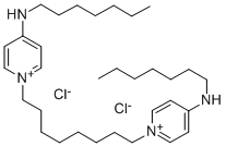 1,8-Bis(4-(heptylamino)-1-pyridinium)octane dichloride 结构式