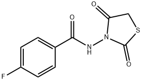 Benzamide, N-(2,4-dioxo-3-thiazolidinyl)-4-fluoro- (9CI) 结构式