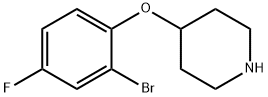4-(2-溴-4-氟苯氧基)哌啶盐酸盐 结构式