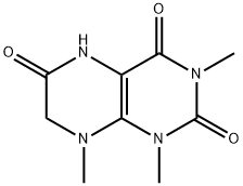 2,4,6(3H)-Pteridinetrione,  1,5,7,8-tetrahydro-1,3,8-trimethyl- 结构式