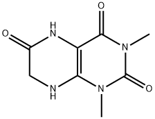 2,4,6(3H)-Pteridinetrione,  1,5,7,8-tetrahydro-1,3-dimethyl- 结构式