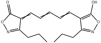 1,5-双(5-氧代-3-丙基异恶唑-4-基)五甲川氧杂菁 结构式