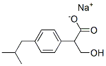 Benzeneacetic acid, -alpha--(hydroxymethyl)-4-(2-methylpropyl)-, monosodium salt (9CI) 结构式