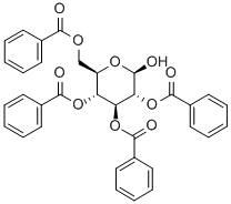 2,3,4,6-四-O-苯甲酰基-D-吡喃葡萄糖 结构式