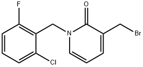 3-(BROMOMETHYL)-1-(2-CHLORO-6-FLUOROBENZYL)-1,2-DIHYDRO-2-PYRIDINONE 结构式