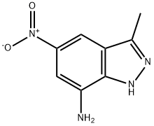 3-METHYL-5-NITRO-1H-INDAZOL-7-AMINE 结构式