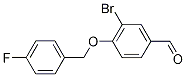 3-bromo-4-[(4-fluorobenzyl)oxy]benzenecarbaldehyde 结构式