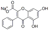 sodium 5,7-dihydroxy-4-oxo-3-phenyl-4H-1-benzopyran-2-carboxylate  结构式