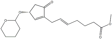 [3R-(Z)]-7-[5-氧代-3-[(四氢-2H-吡喃-2-基]-5-庚烯酸甲酯(中间...) 结构式