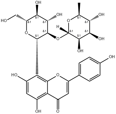 牡荆素-2-O-鼠李糖苷 结构式