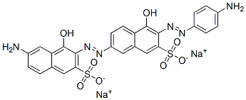 7-Amino-6'-[(4-aminophenyl)azo]-1,5'-dihydroxy-[2,2'-azobisnaphthalene]-3,7'-disulfonic acid disodium salt 结构式