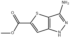 3-氨基-1H-噻吩[3,2-C]吡唑-5-羧酸甲酯 结构式