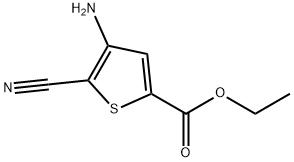2-Thiophenecarboxylicacid,4-amino-5-cyano-,ethylester(9CI) 结构式