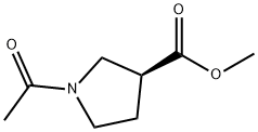 3-Pyrrolidinecarboxylic acid, 1-acetyl-, methyl ester, (3S)- (9CI) 结构式