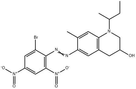 6-[(2-Bromo-4,6-dinitrophenyl)azo]-1,2,3,4-tetrahydro-7-methyl-1-(sec-butyl)-3-quinolinol 结构式