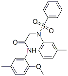2-[benzenesulfonyl-(3-methylphenyl)amino]-N-(2-methoxy-5-methyl-phenyl)acetamide 结构式
