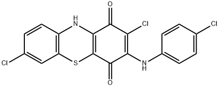 3-[(4-Chlorophenyl)amino]-2,7-dichloro-1H-phenothiazine-1,4(10H)-dione 结构式