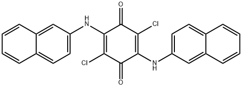 2,5-Dichloro-3,6-bis[(2-naphthalenyl)amino]-2,5-cyclohexadiene-1,4-dione 结构式