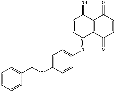 5,8-Dihydro-5-imino-8-[[4-(phenylmethoxy)phenyl]imino]-1,4-naphthalenedione 结构式