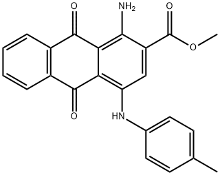 methyl 1-amino-9,10-dihydro-4-[(4-methylphenyl)amino]-9,10-dioxoanthracene-2-carboxylate 结构式