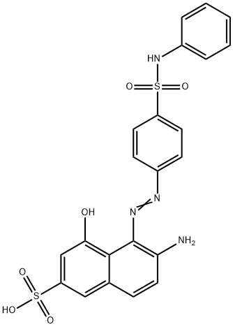 6-amino-5-[(4-anilinosulfonylphenyl)azo]-4-hydroxynaphthalene-2-sulphonic acid 结构式