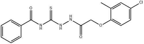 N-({2-[2-(4-chloro-2-methylphenoxy)acetyl]hydrazino}carbothioyl)benzenecarboxamide 结构式