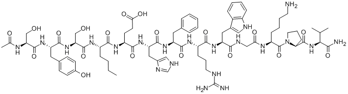 黑素细胞刺激激素类似物多肽 结构式