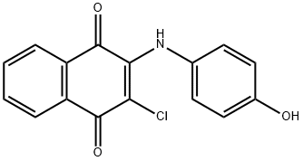 2-CHLORO-3-(4-HYDROXYANILINO)-1,4-NAPHTHOQUINONE 结构式