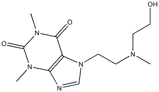 3,7-Dihydro-7-[2-[(2-hydroxyethyl)methylamino]ethyl]-1,3-dimethyl-1H-purine-2,6-dione 结构式