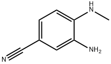 3-氨基-4-(甲胺基)苯腈 结构式