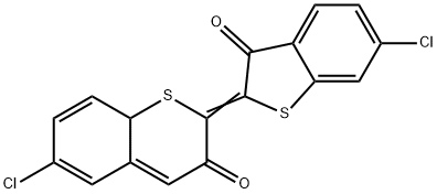 6-chloro-2-(6-chloro-3-oxobenzo[b]thien-2(3H)-ylidene)benzo[b]thiophene-3(2H)-one 结构式