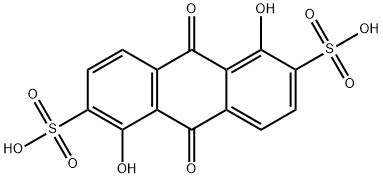 1,5-dihydroxy-9,10-dioxo-9,10-dihydroanthracene-2,6-disulfonic acid 结构式