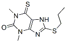 8-(Propylthio)-3,7-dihydro-1,3-dimethyl-6-thio-1H-purin-2-one 结构式