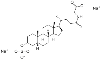甘氨石胆酸3-磺酸二钠盐 结构式