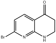 7-BROMO-2,3-DIHYDRO-1,8-NAPHTHYRIDIN-4(1H)-ONE 结构式