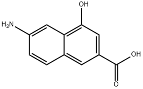 6-氨基-4-羟基-2-萘甲酸 结构式