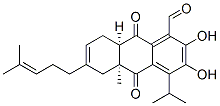 (8aR,10aS)-2,3-Dihydroxy-4-isopropyl-10a-methyl-6-(4-methyl-3-pentenyl)-9,10-dioxo-5,8,8a,9,10,10a-hexahydro-1-anthracenecarbaldehyde 结构式