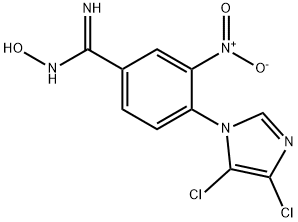 4-(4,5-二氯-1H-咪唑-1-基)-N'-羟基-3-硝基苯甲脒 结构式