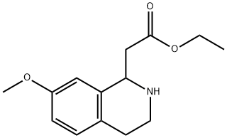 1-Isoquinolineacetic  acid,1,2,3,4-tetrahydro-7-methoxy-,ethyl  ester 结构式