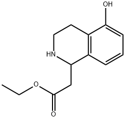 1-Isoquinolineacetic  acid,1,2,3,4-tetrahydro-5-hydroxy-,ethyl  ester 结构式