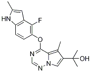 4-(4-氟-2-甲基-1H-吲哚-5-氧基)-ALPHA,ALPHA,5-三甲基吡咯并[2,1-F][1,2,4]三嗪-6-甲醇 结构式