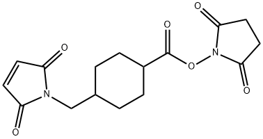 4-(N-马来酰亚胺基甲基)环己烷-1-羧酸琥珀酰亚胺酯 结构式