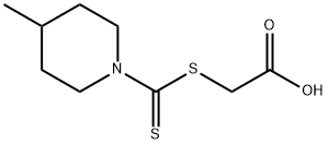 2-(4-甲基哌啶-1-硫代硫烷基)乙酸 结构式