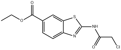 2-[(CHLOROACETYL)AMINO]-6-BENZOTHIAZOLECARBOXYLIC ACID ETHYL ESTER 结构式