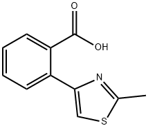 2-(2-甲基-4-噻唑基)苯甲酸 结构式