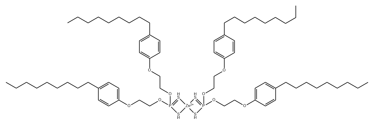 1-mercapto-2-(4-nonylphenoxy)ethyl hydrogen phosphorodithioate, zinc salt 结构式