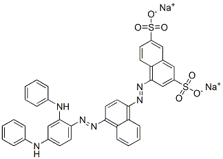 4'-[[2,4-Bis(phenylamino)phenyl]azo][1,1'-azobisnaphthalene]-3,6-disulfonic acid disodium salt 结构式