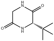 (S)-3-叔丁基-2,5-哌嗪二酮 结构式